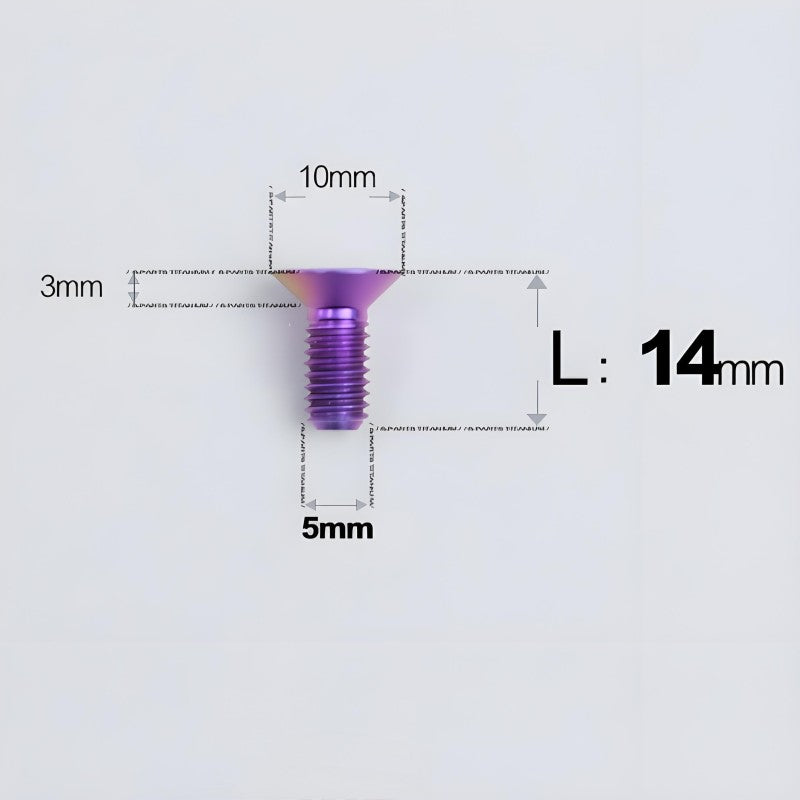 M5x8-30MM Titanium Flat Head Bolts for Road Bike Seatpost Clamp