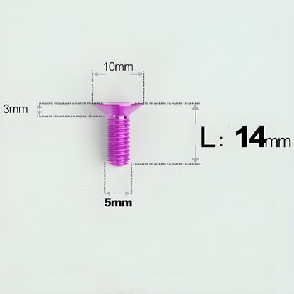 M5x8-30MM Titanium Flat Head Bolts for Road Bike Seatpost Clamp