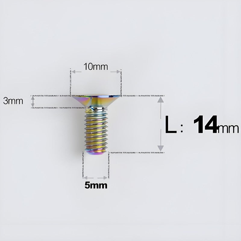 M5x8-30MM Titanium Flat Head Bolts for Road Bike Seatpost Clamp