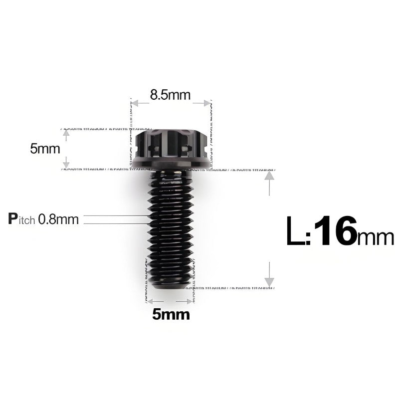 M5 X L6 8 12 30MM Titanium Bolts For Motorcycle