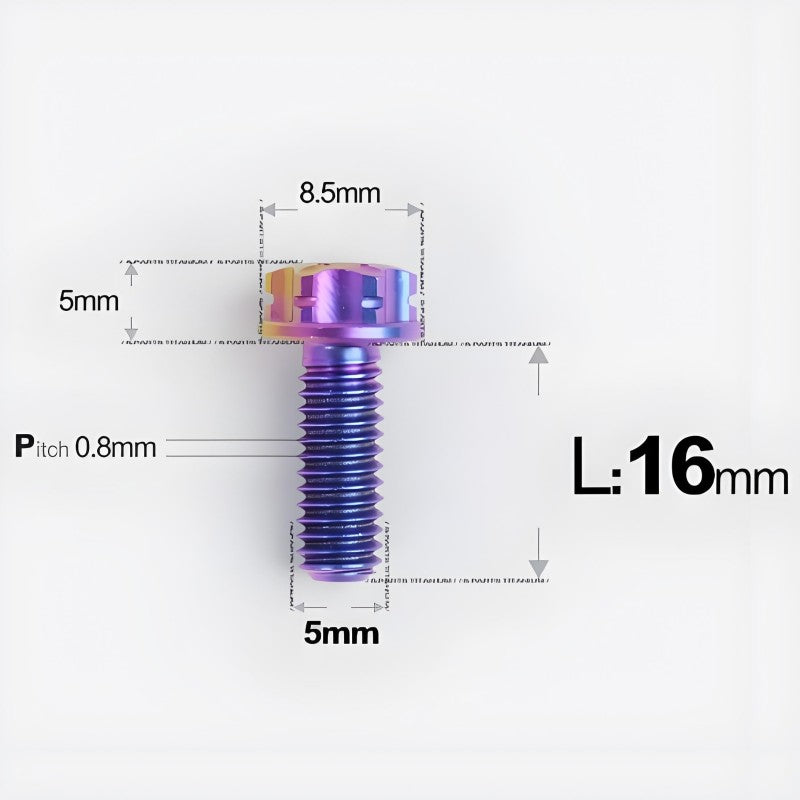 M5 X L6 8 12 30MM Titanium Bolts For Motorcycle
