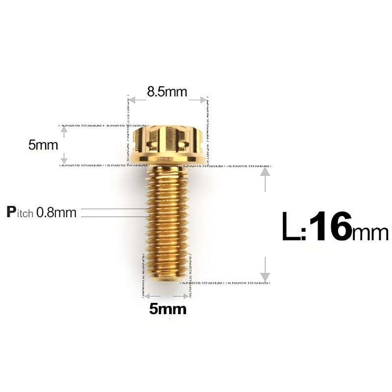 M5 X L6 8 12 30MM Titanium Bolts For Motorcycle