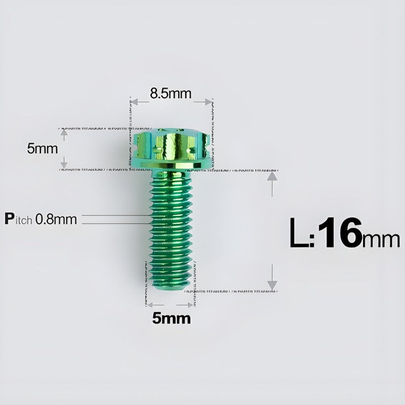 M5 X L6 8 12 30MM Titanium Bolts For Motorcycle