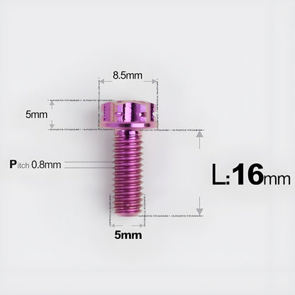 M5 X L6 8 12 30MM Titanium Bolts For Motorcycle