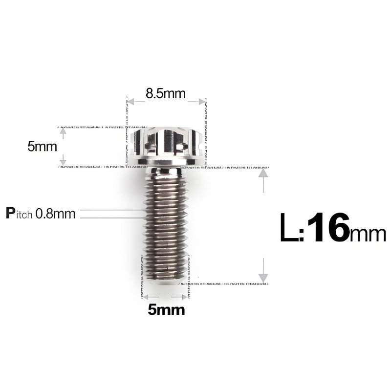 M5 X L6 8 12 30MM Titanium Bolts For Motorcycle