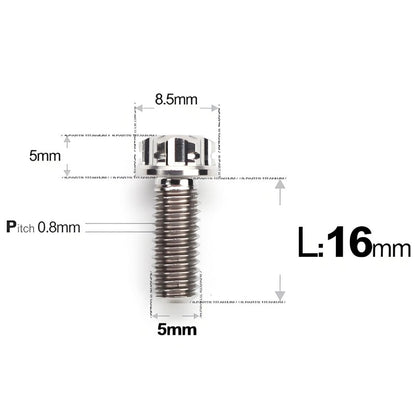 M5 X L6 8 12 30MM Titanium Bolts For Motorcycle