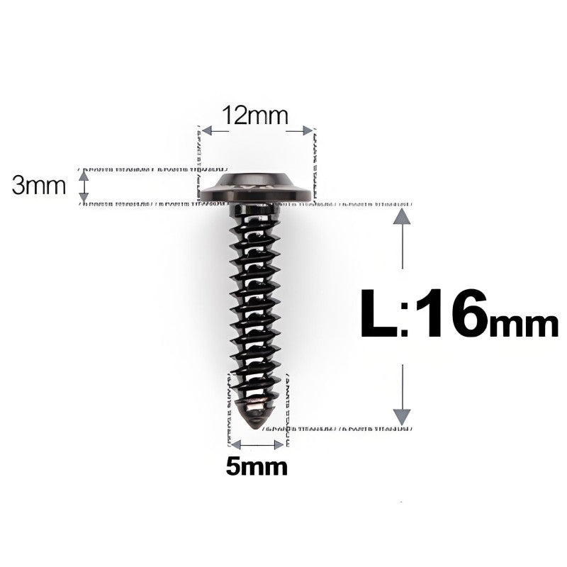 M5x12-25mm Titanium Screws For Electric Scooter & Motorcycle Body Panels-HD12