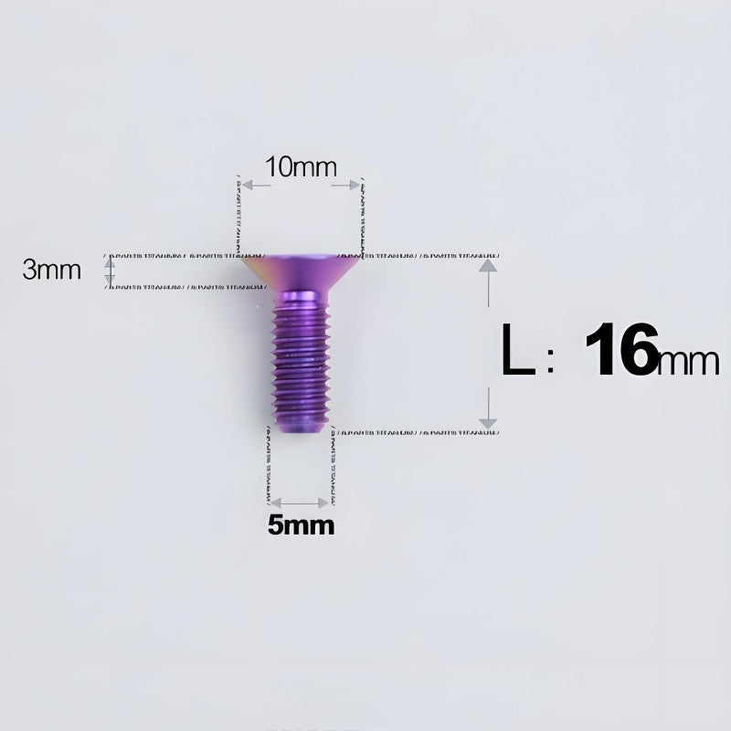 M5x8-30MM Titanium Flat Head Bolts for Road Bike Seatpost Clamp