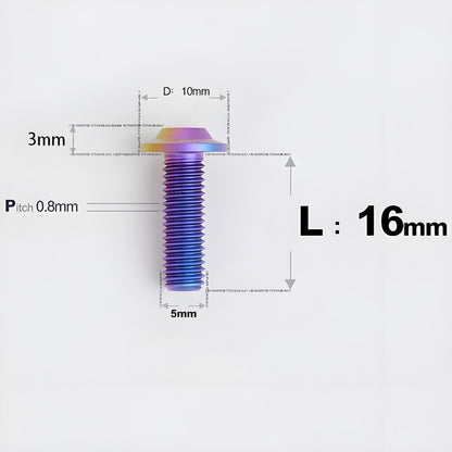 M5x6-30mm Titanium Bolts for E-bike & Motorcycle - D10mm