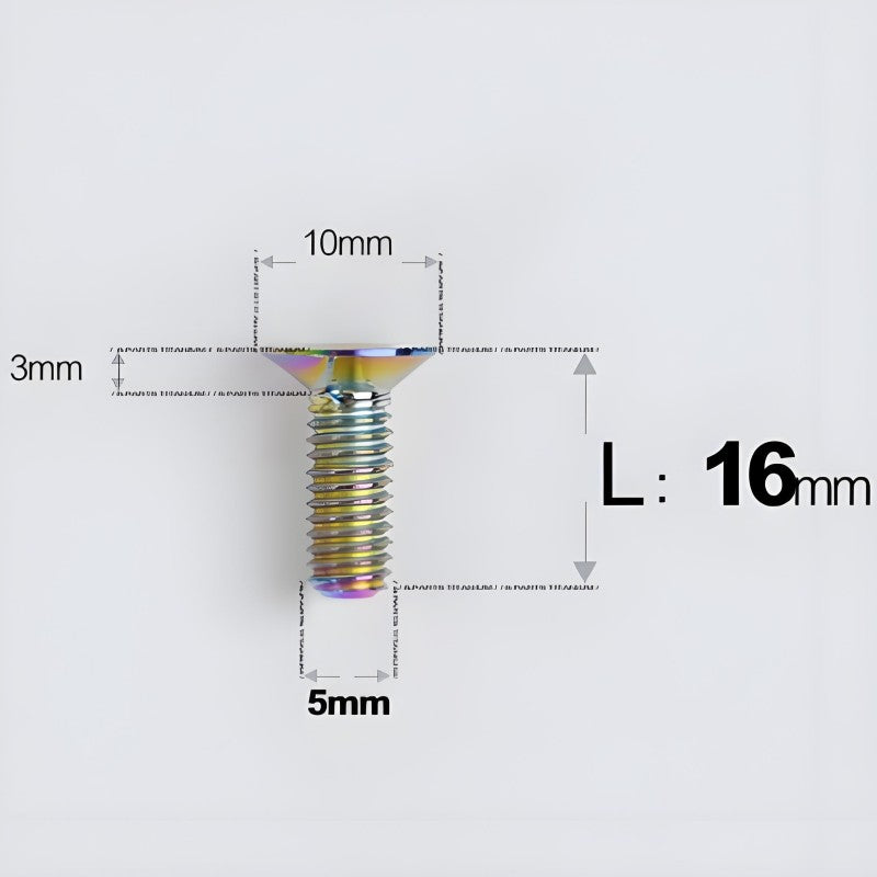M5x8-30MM Titanium Flat Head Bolts for Road Bike Seatpost Clamp