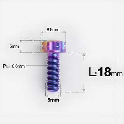 M5 X L6 8 12 30MM Titanium Bolts For Motorcycle