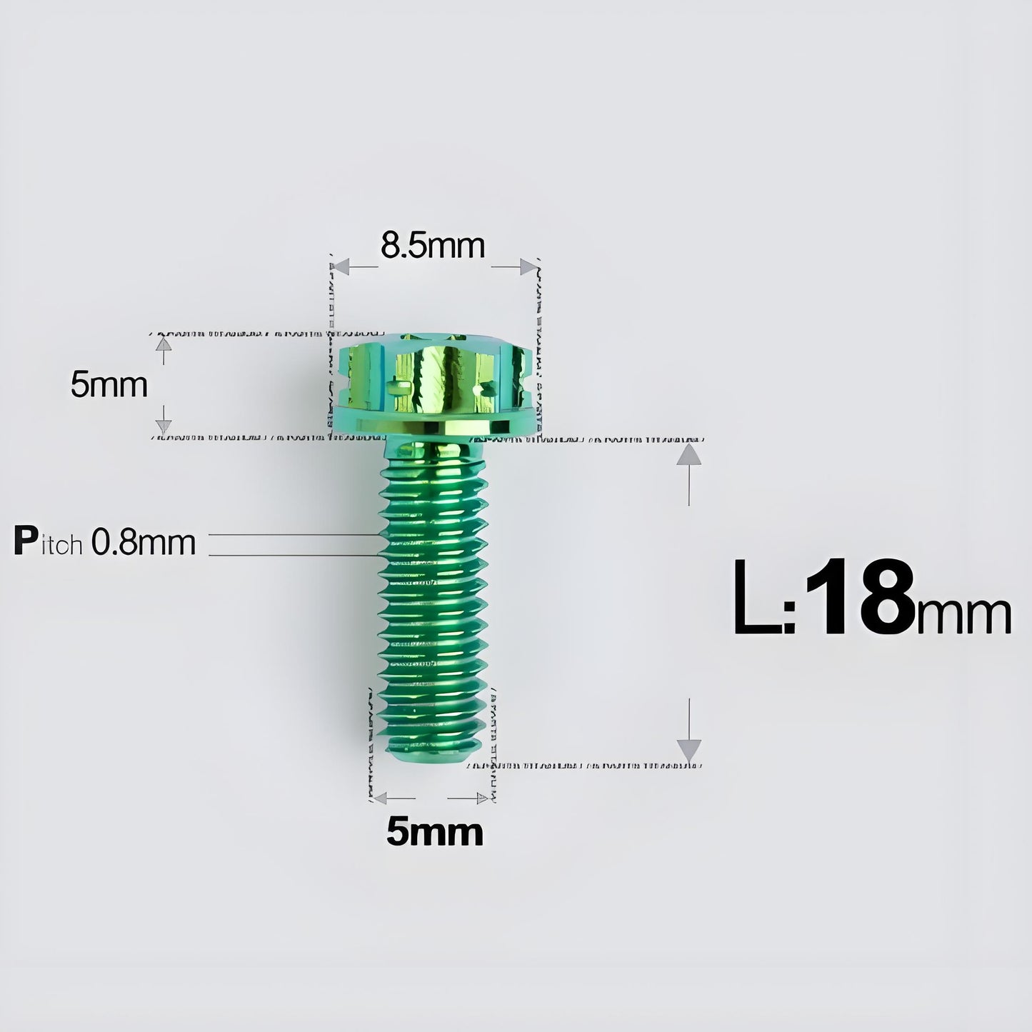 M5 X L6 8 12 30MM Titanium Bolts For Motorcycle