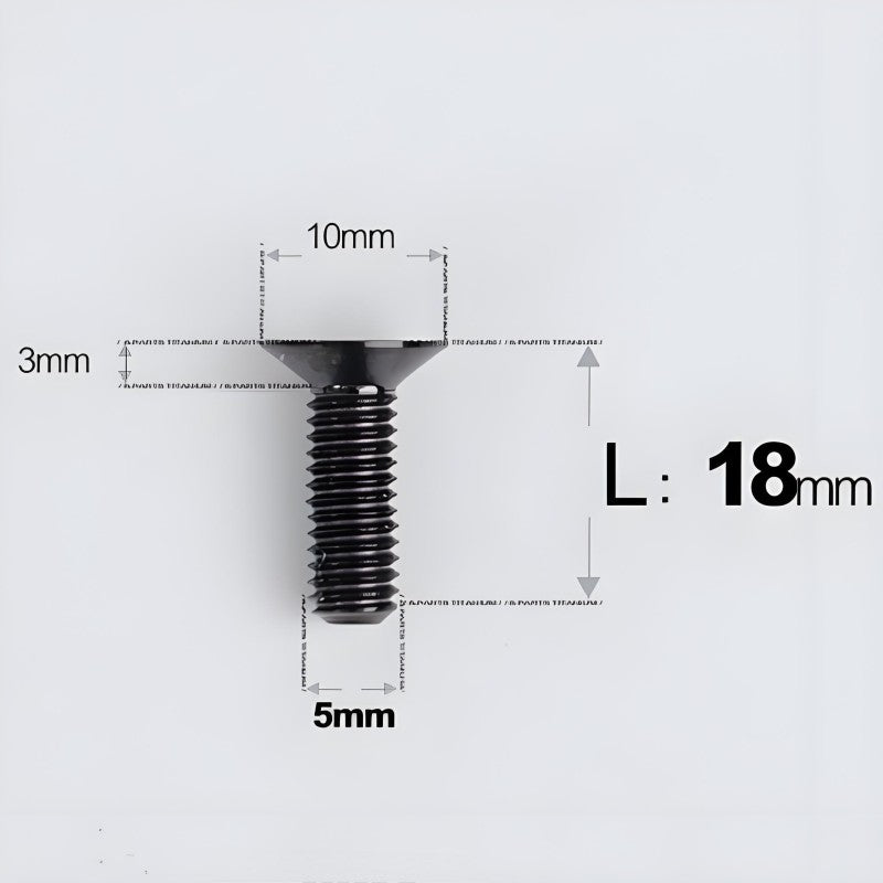 M5x8-30MM Titanium Flat Head Bolts for Road Bike Seatpost Clamp