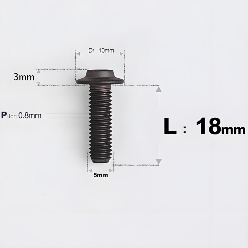 M5x6-30mm Titanium Bolts for E-bike & Motorcycle - D10mm