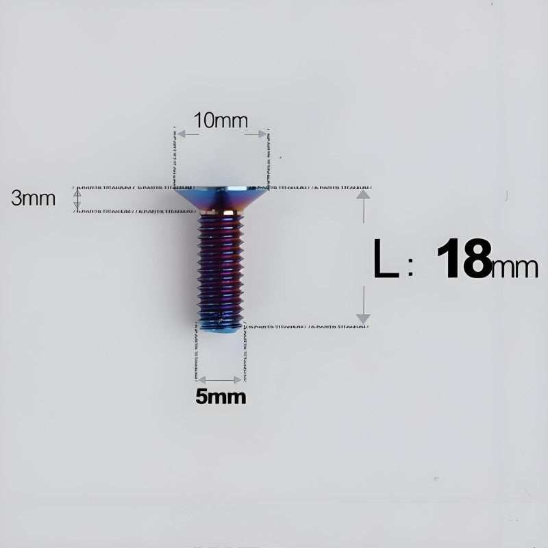M5x8-30MM Titanium Flat Head Bolts for Road Bike Seatpost Clamp