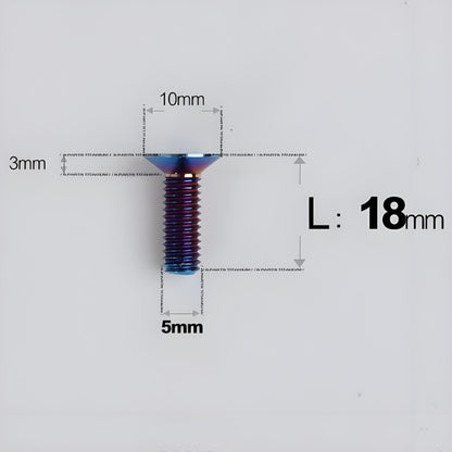 M5x8-30MM Titanium Flat Head Bolts for Road Bike Seatpost Clamp