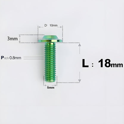M5x6-30mm Titanium Bolts for E-bike & Motorcycle - D10mm