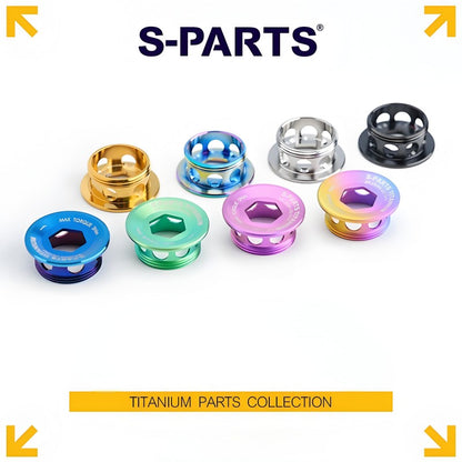 Titanium Crank Arm Fixing Bolt & Cap for Shimano XT / Ultegra / Dura-Ace