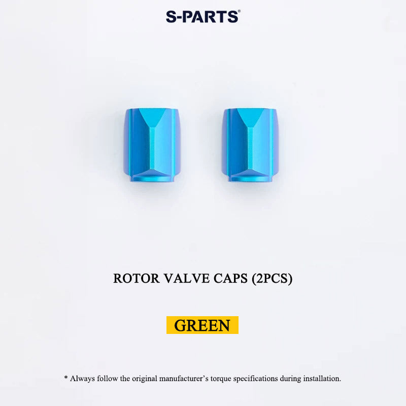 Titanium Rotor Valve Stem Caps for Schrader Valves | Moatorcycle, Bicycle & Car Tire Caps (2PCS)