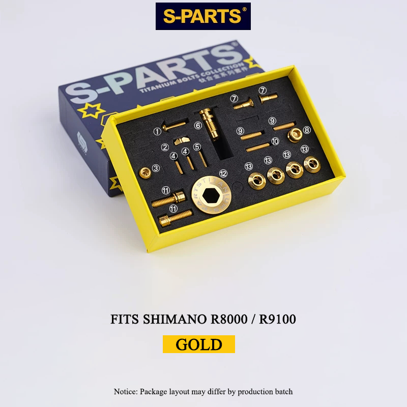 20PCS Titanium Bolt Kit for Shimano Ultegra R8000 & Dura-Ace R9100 - Derailleur & Crank Upgrade