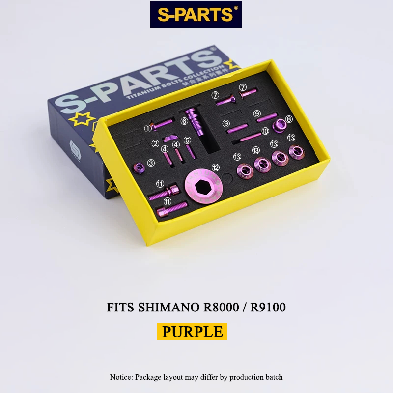 20PCS Titanium Bolt Kit for Shimano Ultegra R8000 & Dura-Ace R9100 - Derailleur & Crank Upgrade