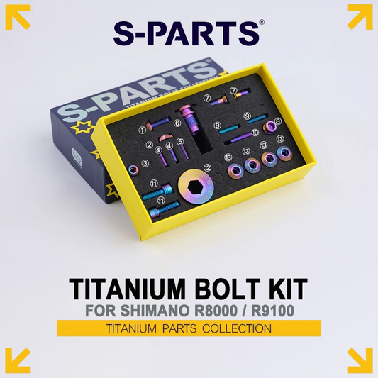 20PCS Titanium Bolt Kit for Shimano Ultegra R8000 & Dura-Ace R9100 - Derailleur & Crank Upgrade