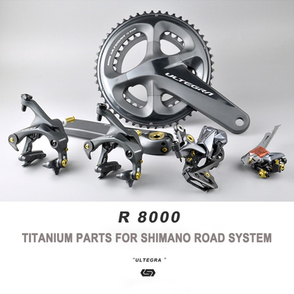 20PCS Titanium Bolt Kit for Shimano Ultegra R8000 & Dura-Ace R9100 - Derailleur & Crank Upgrade