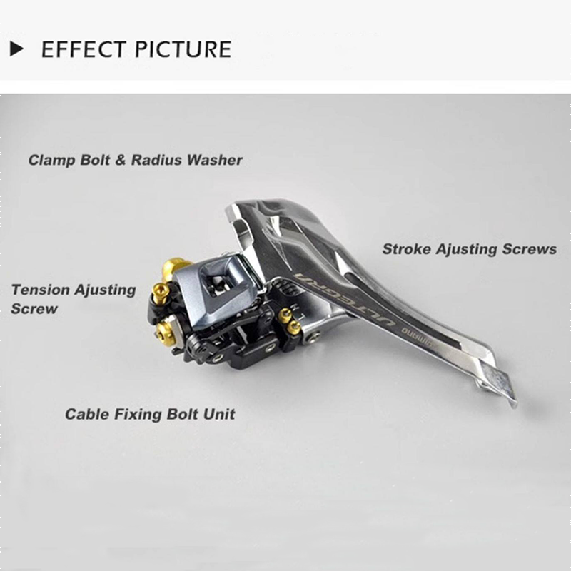 20PCS Titanium Bolt Kit for Shimano Ultegra R8000 & Dura-Ace R9100 - Derailleur & Crank Upgrade