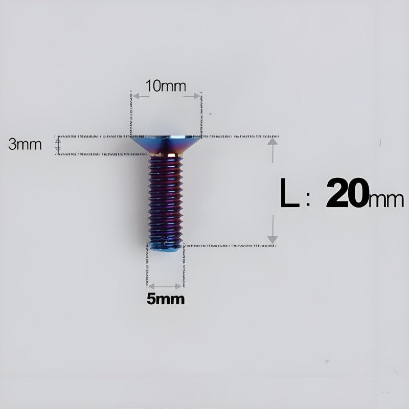 M5x8-30MM Titanium Flat Head Bolts for Road Bike Seatpost Clamp