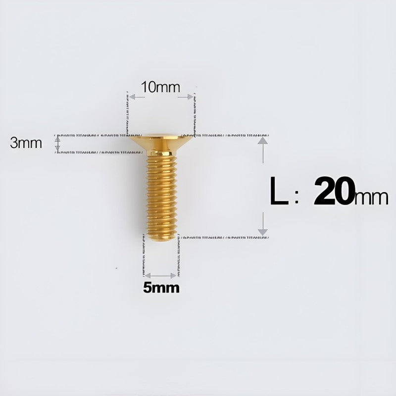 M5x8-30MM Titanium Flat Head Bolts for Road Bike Seatpost Clamp