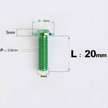 M5x6-30mm Titanium Bolts for E-bike & Motorcycle - D10mm