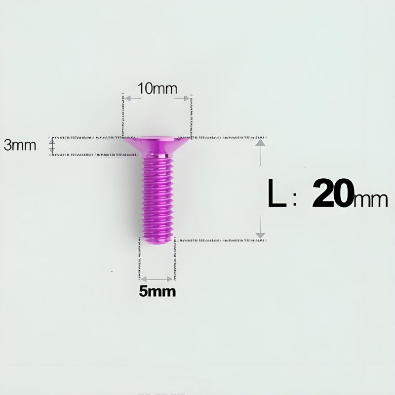 M5x8-30MM Titanium Flat Head Bolts for Road Bike Seatpost Clamp