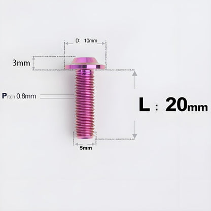 M5x6-30mm Titanium Bolts for E-bike & Motorcycle - D10mm