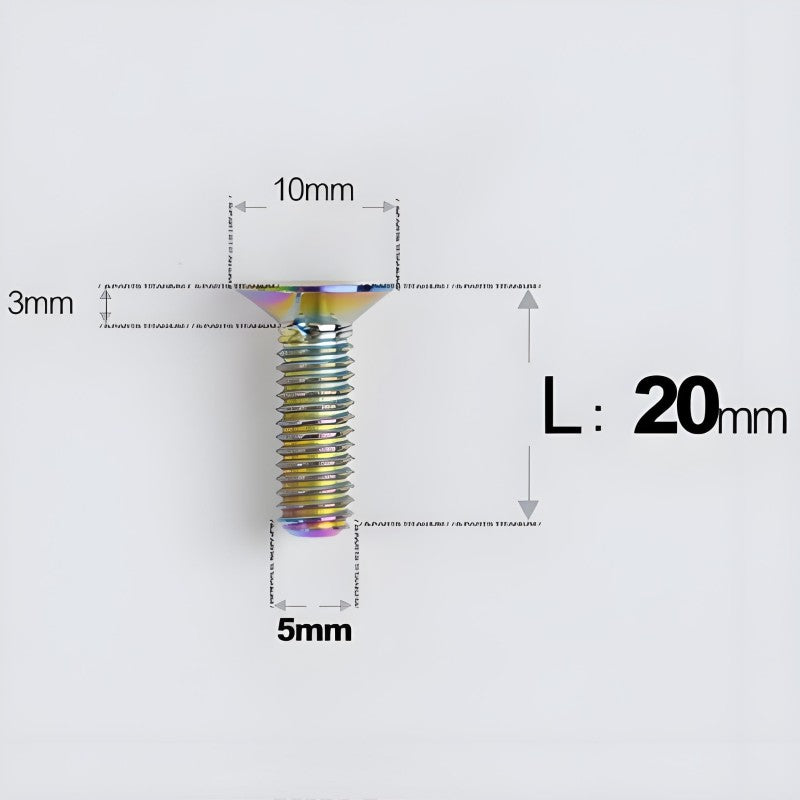M5x8-30MM Titanium Flat Head Bolts for Road Bike Seatpost Clamp