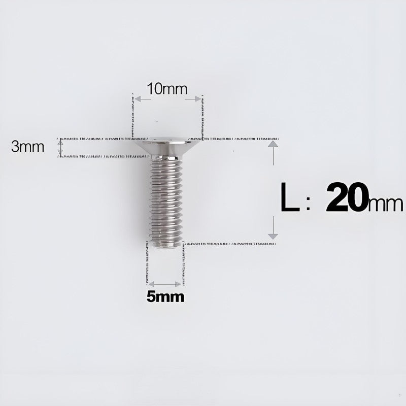 M5x8-30MM Titanium Flat Head Bolts for Road Bike Seatpost Clamp