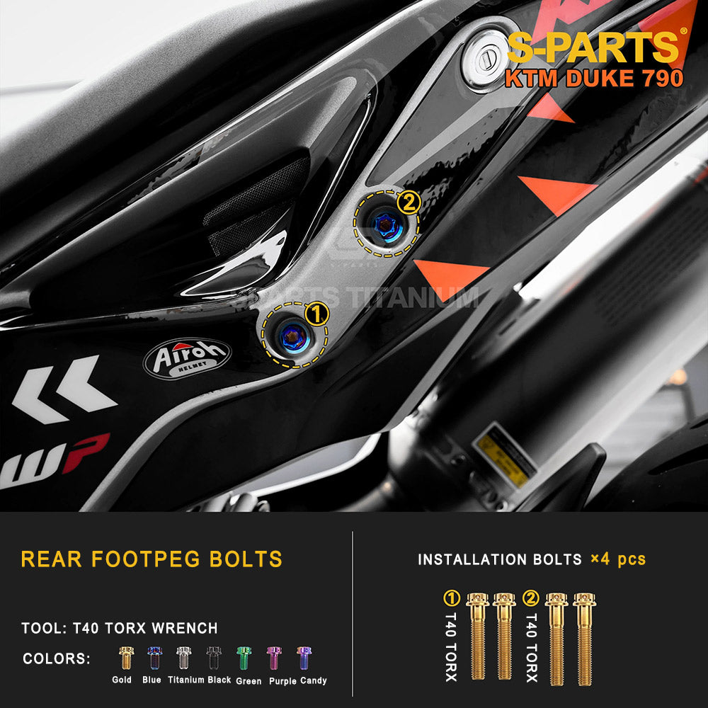 Titanium Full Bolt Kit for KTM 790 Duke — Full Kit & Section Upgrades