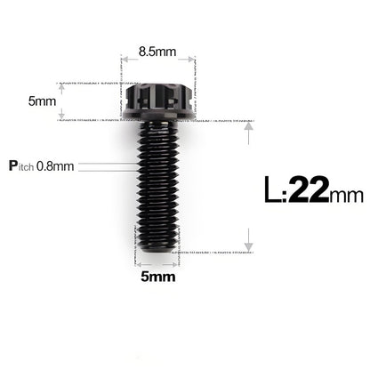 M5 X L6 8 12 30MM Titanium Bolts For Motorcycle