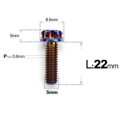 M5 X L6 8 12 30MM Titanium Bolts For Motorcycle
