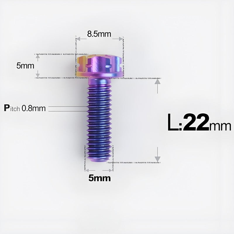M5 X L6 8 12 30MM Titanium Bolts For Motorcycle