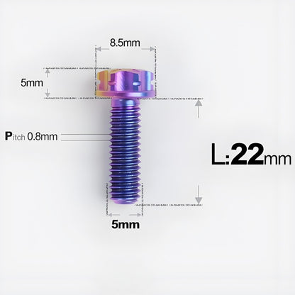 M5 X L6 8 12 30MM Titanium Bolts For Motorcycle