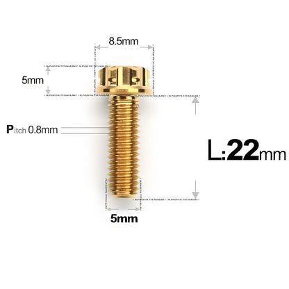 M5 X L6 8 12 30MM Titanium Bolts For Motorcycle
