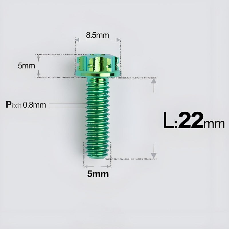 M5 X L6 8 12 30MM Titanium Bolts For Motorcycle