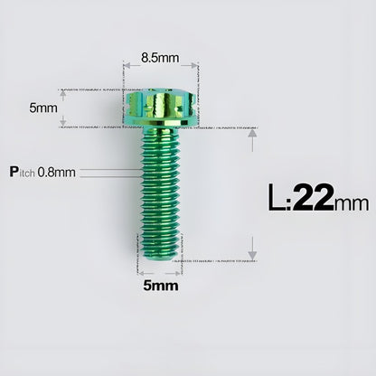 M5 X L6 8 12 30MM Titanium Bolts For Motorcycle