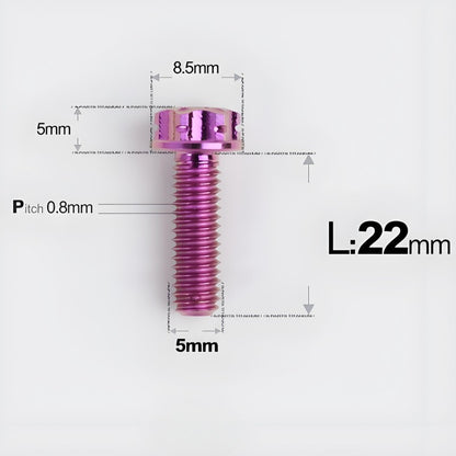 M5 X L6 8 12 30MM Titanium Bolts For Motorcycle
