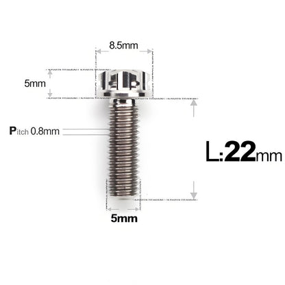M5 X L6 8 12 30MM Titanium Bolts For Motorcycle