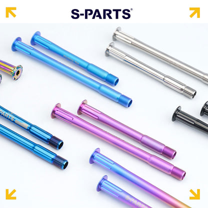 Tarmac SL8 Grade 5 Titanium Thru Axle Set | M12×120 Front & M12×164 Rear | P1.0 Thread Pitch
