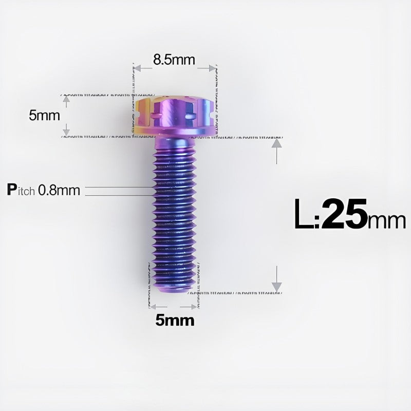 M5 X L6 8 12 30MM Titanium Bolts For Motorcycle