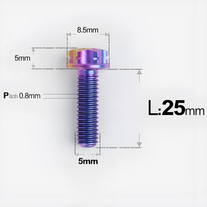M5 X L6 8 12 30MM Titanium Bolts For Motorcycle
