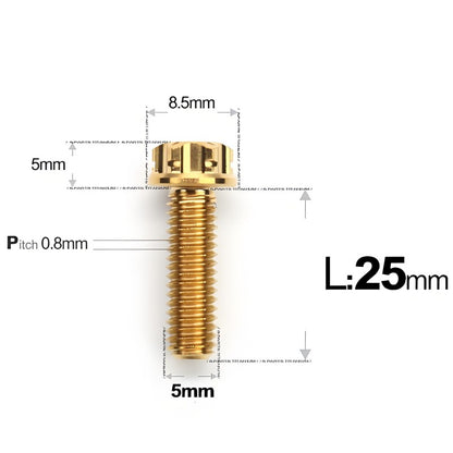 M5 X L6 8 12 30MM Titanium Bolts For Motorcycle