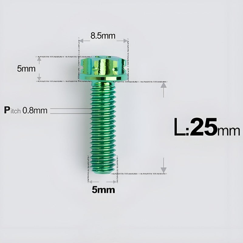 M5 X L6 8 12 30MM Titanium Bolts For Motorcycle